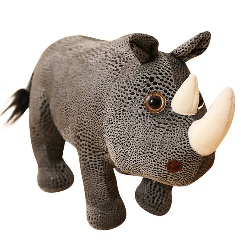 Cute Rhino Plush Toy Soft Plush Animal Doll Kids Toy