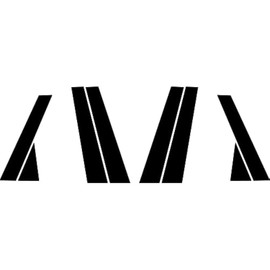 Rvinyl Pillar Post Pre Cut Window Trim Kits in Carbon Fiber 4D Black Compatible with Land Rover Range Rover Sport 2014-2021 - Adhesive Backs