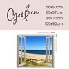 GRAZDesign Wall Sticker Window View Window Baltic Sea Beach Wall