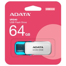 PSA COMPUTO Y PAPELERIA KIT5 memorias USB diseño de la Capucha abatible de la Unidad (AUV240-64G-RWH) no Solo Evita Que extravíe también se Abre fácilmente