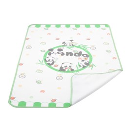 Landofgenie Incontinence Bed Pads Waterproof Washable Reusable Pee Pad Cute Print 30"x45.5" Green Mattress Protector for Adults Panda