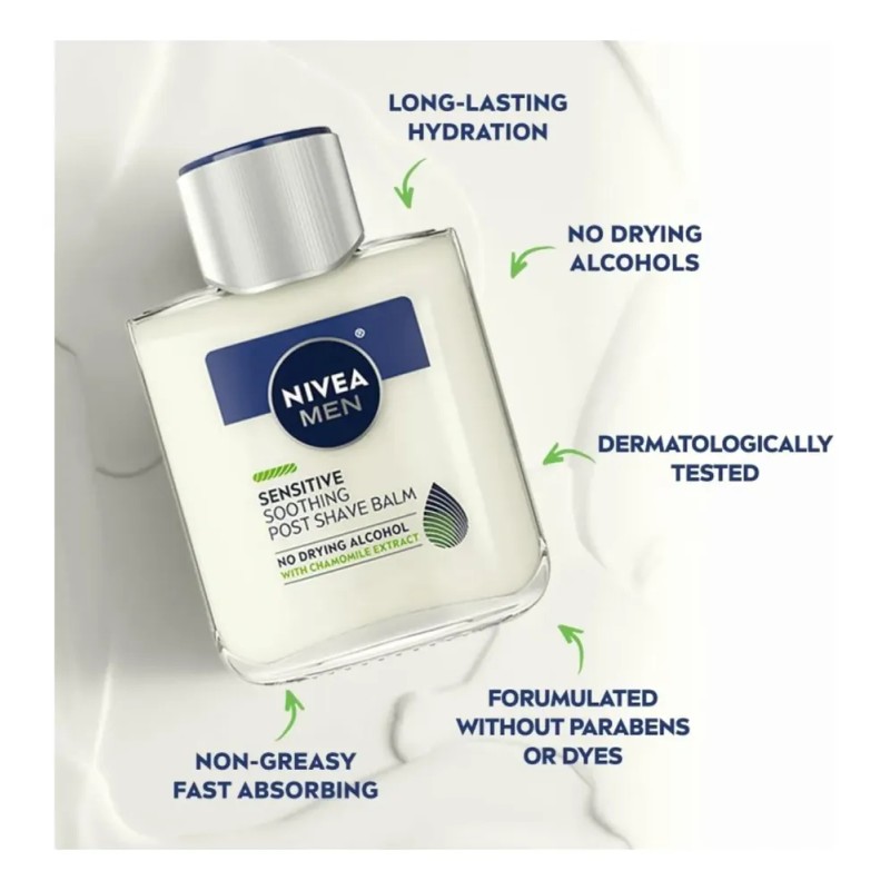 Nivea Men Sensitive Post Shave Balm 3.3 Fluid Ounce Md947433