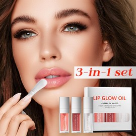 UKKQES Hydrating Lip Glow Oil, Plumping Lip Gloss, No-Sticky Transparent Moisturizing Lip Balm, Natural Lip Plumper Gloss Make Lips Fuller and Moisturizing (A)