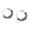 WINDALF Kiana Jewellery Hoop Earrings Diameter 12 mm Vintage Silver
