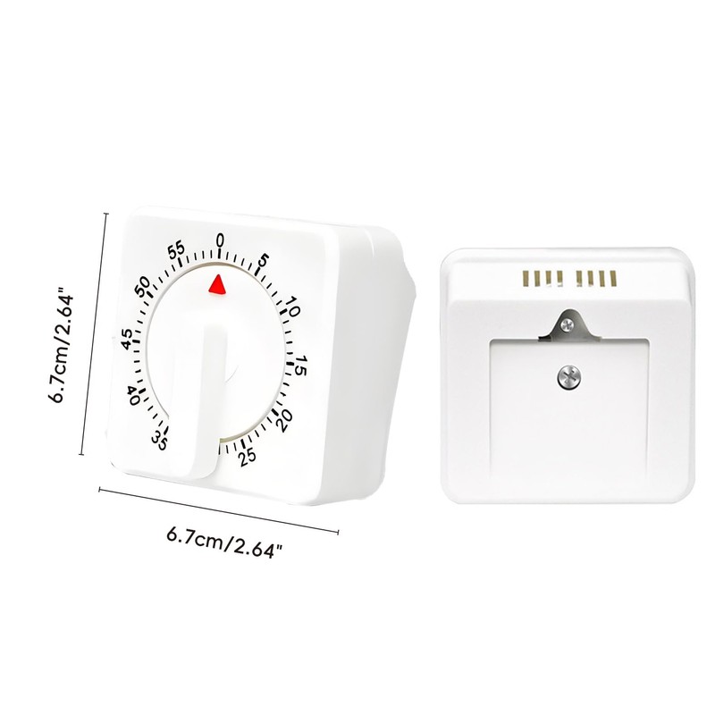 LVYKING 60 Minute Mechanical Kitchen Timer, Square Visual Timer with