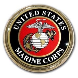 US Marine Corps USMC Gold Seal Auto Car Truck Motorcycle Emblem