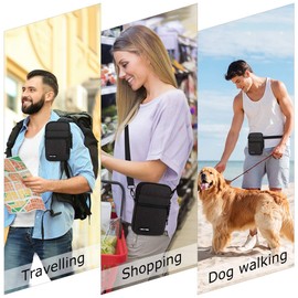 UBAYEE Crossbody Phone Bag Unisex (Fits 6.7 Inch), Travel Passport Neck Pouch Bag with RFID Blocking Pocket- Dark Grey