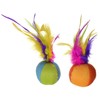 SmartyKat SmartyKat (2 Count) Flutter Balls Feather Cat Toys -
