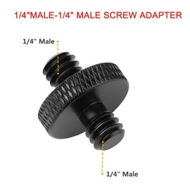 MEETOOT 6PCS Tripod Base Screw Camera Quick Release Plate Conversion Hot Shoe Screw Monopod Ball Head Light Stand Telescope Ball Head Lens Ring A6 1/4 Male to 1/4 Male