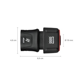 Fiskars Hose connection, universal size, diameter 19 mm (3/4 inch), FiberComp, 40 g, black/red, STOP, 1054790
