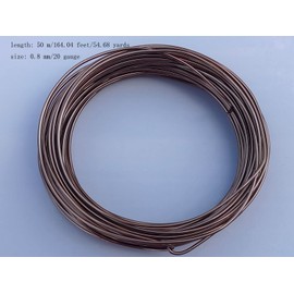 20 Gauge Anodized Aluminum Wire 164 Feet for Jewelry Making Craft DIY（0.8mm,Brown,40815）