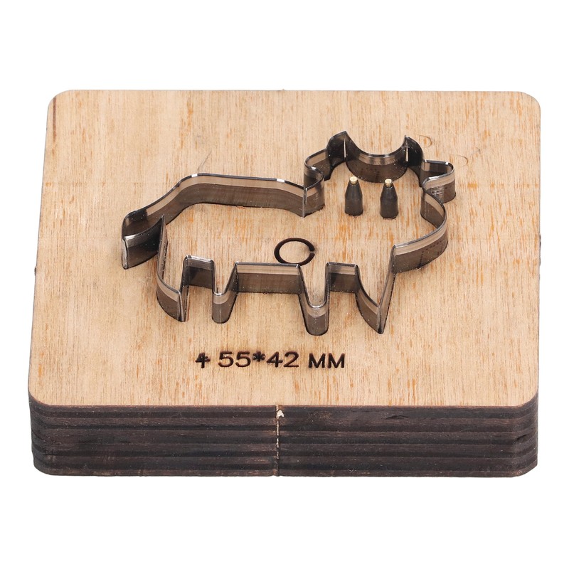 Cutting Die Cow Shape 55x42mm Leather Punching Mold Alloy Steel