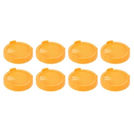 sourcing map 8 Pcs Sprouting Lids for Mason Jars 86mm Wide Mouth Plastic Canning Jar Lid for Grow Bean Sprouts, Salad Sprouts, Yellow