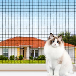 YeeBeny Cat Netting Balcony, 10x13 Ft Steel Wire Reinforced Safety Net for Cat, Cat Balcony Protection Netting, Anti-Fall Pet Balcony Netting Suitable for Balcony Window Staircase Terrace