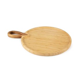 Excelsa Eco Living Chopping Board / Tray Round Bamboo and Acacia Diameter 30 cm