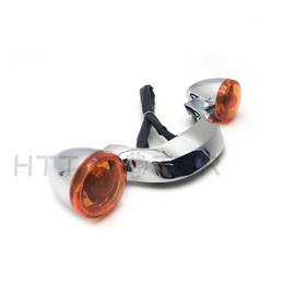 HTTMT MT444-001- Domestic Bullet Rear Light Bar Compatible with '10-later Street Glide w/Orig.turn signal Amber