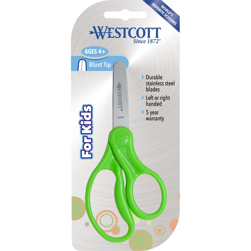 Westcott 15969 Right- and Left-Handed Scissors, Classic Kids' Scissors, Back