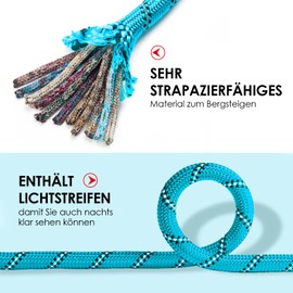 PoyPet Dog Lead Strong Dog Lead with Comfortable Padded Handle and Highly Reflective Threads for Small, Medium and Large Dogs (Blue)