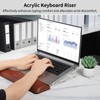 Acrylic Keyboard Riser, 13.6×6.3×1.8" Anti-Slip Keyboard Stand with Leather Wrist