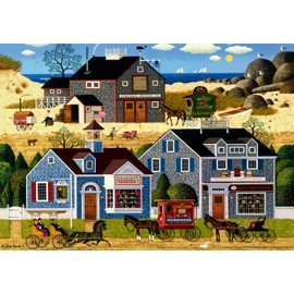Buffalo Games - Charles Wysocki - Devilstone Harbor - 300 Piece Jigsaw Puzzle for Adults 14 and up Challenging Puzzle Perfect for Game Nights - Finished Puzzle Size is 21.25 x 15.00