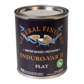 General Finishes Enduro-VAR II Water Based Urethane Topcoat, 1 Quart, Flat