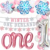 JeVenis Winter Onederland 1st Birthday Decoraitons Snowflake First Birthday Party