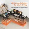 Mericonia Modern L-Shaped Computer Desk, 66" Corner Home Office Desk