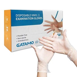 Vinyl Disposable Gloves Pack of 100 Size L Transparent