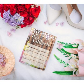 Rustic Fill-in Party Invitations with Envelopes - 25 Let's Celebrate Colorful Invites & Envelopes - Wedding, Baby Shower, Rehearsal Dinner, Birthday Party (Rustic Lets Celebrate)