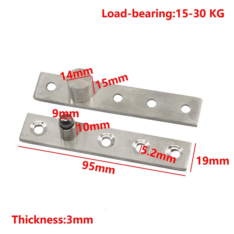95mm Door Pivot Hinge Stainless Steel Up Down Shaft Hinge