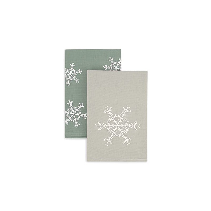 Ulster Weavers 100% Cotton Tea Towels - Christmas Snowflake (Pack