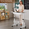Height Adjustable Standing Desk with 2 Drawers, Small Sit Stand