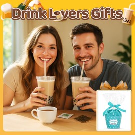 HAPPYPOP Funny Boba Gifts for Women - Bubble Milk Tea Socks, Boba Lover Drinker Gifts for Women