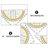 ZIOYA Set Square Plastic Geometry Triangle Flexible Set Square Drawing