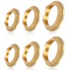 Glarks 6pcs G1 G1/2 G3/4 3 Sizes Brass Lock Nut