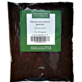 CHICORY ROOT Roasted Granules 1 LB – NATURAL Coffee and Tea Substitute – CAFFEINE FREE Beverage CERTIFIED Kosher (1 Bag (16 oz))