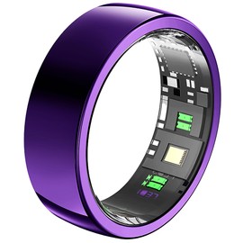 Yeforu Smart Ring Health Tracker Sleep Rings Heart Rate Monitor Sports Fitness Tracking Step Counter Waterproof Ring for Women Men Purple