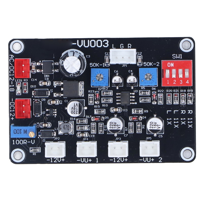 VU Meter Easy Operation ABS Adjustable Backlit Widely Used VU