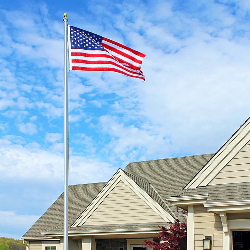 Aemygo 5/16 Inch Wire Center Flagpole Rope, 100 ft White