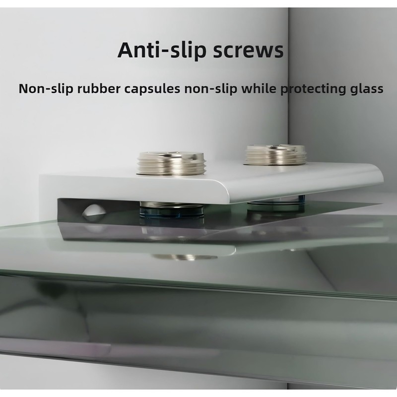 KAFENDA Glass Shelf Brackets Zinc Alloy Glass Clamps for 1/2