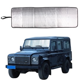 Windshield Sun Shade for Land Rover Defender 90 110 130 Accessories Car Silver Thicken 5-Layer UV Reflector Auto Front Window Sunshade Visor Shield Cover and Keep Your Vehicle Cool (2004-18 1PCS)