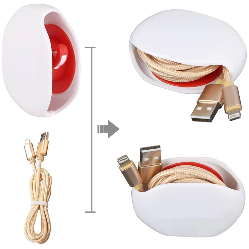 Cord Winder, Automatic, Set of 2, Lightweight, Small, Cable Storage,