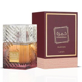 Khamrah Dukhan By Lattafa 3.4oz Eau De Parfum Spray For Unisex New In Sealed Box