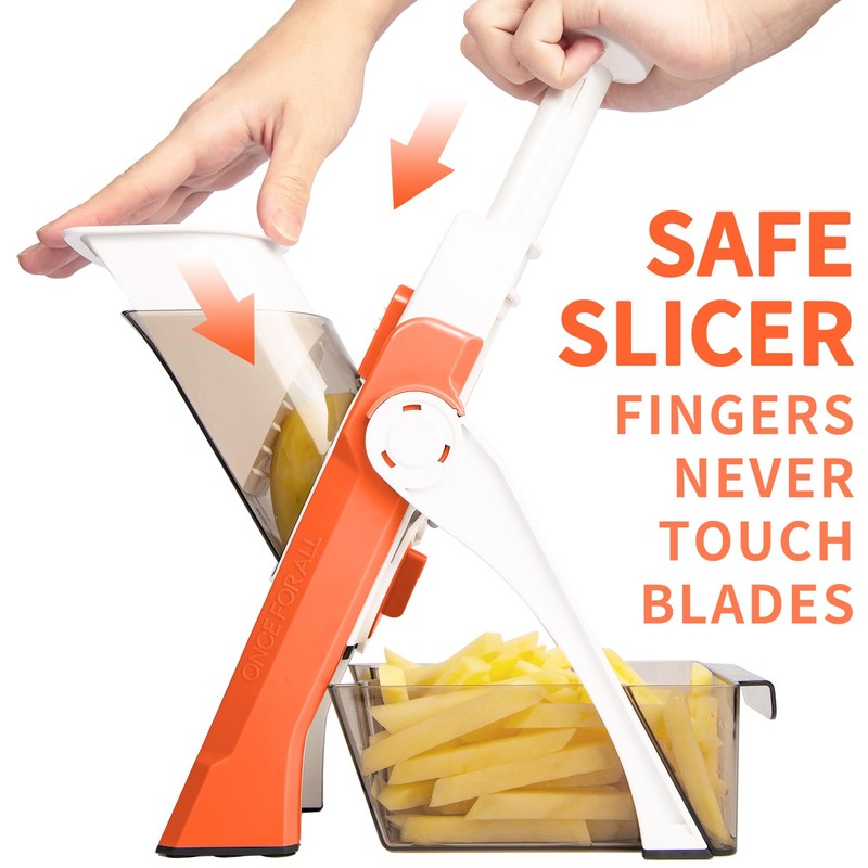 ONCE FOR ALL Safe Mandoline Slicer 5 in 1 Vegetable