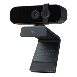 Rapoo XW2K Full HD 2K Webcam (4MP) 85° Field of View, Auto Focus, Noise Reduction, USB Port, Camera Cover, for Skype, FaceTime, Hangouts, Zoom, etc, PC/Mac/ChromeOS/Android