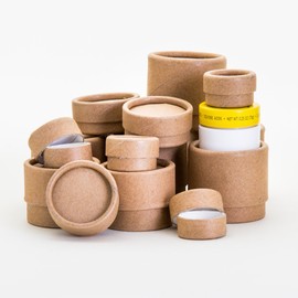 21 Piece Variety Pack | Kraft Paperboard Lip Balm/Salve/Cosmetic/Lotion Jars