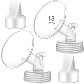 Momstouch 18mm Flange and Duckbill Valve Compatible with Spectra S1 S2 9 Plus Breastpump Replacement to Spectra Pump Parts, Not Original, Replace Accessories.