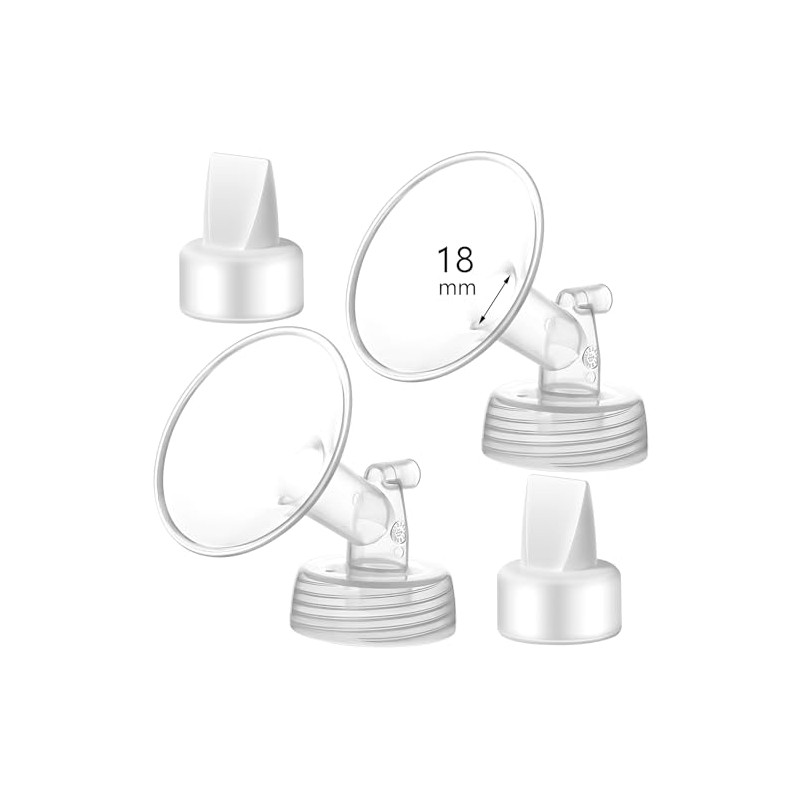 Momstouch 18mm Flange and Duckbill Valve Compatible with Spectra S1