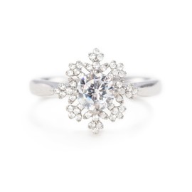 STORYJEWELLERY Story Jewellery Snowflake Ring for Daughter, To My Daughter Snowflake Ring, Christmas Rings for Women, Daughter Snowflake Ring from Mom and Dad(daughter, SW 12)