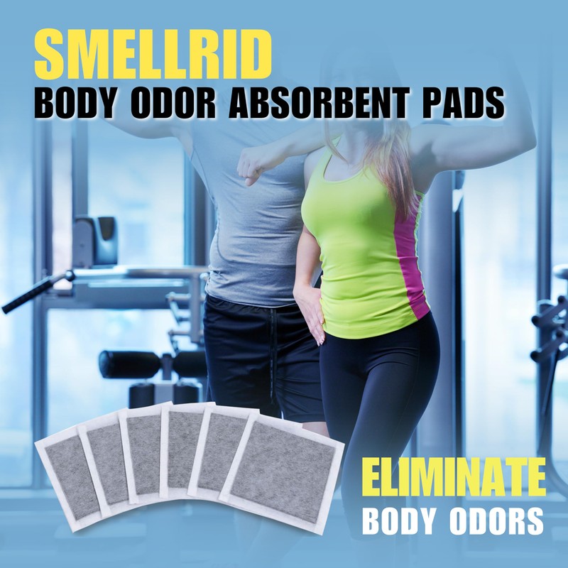 SMELLRID Activated Charcoal Odor Absorbent Pads – 12 Unscented Adhesive